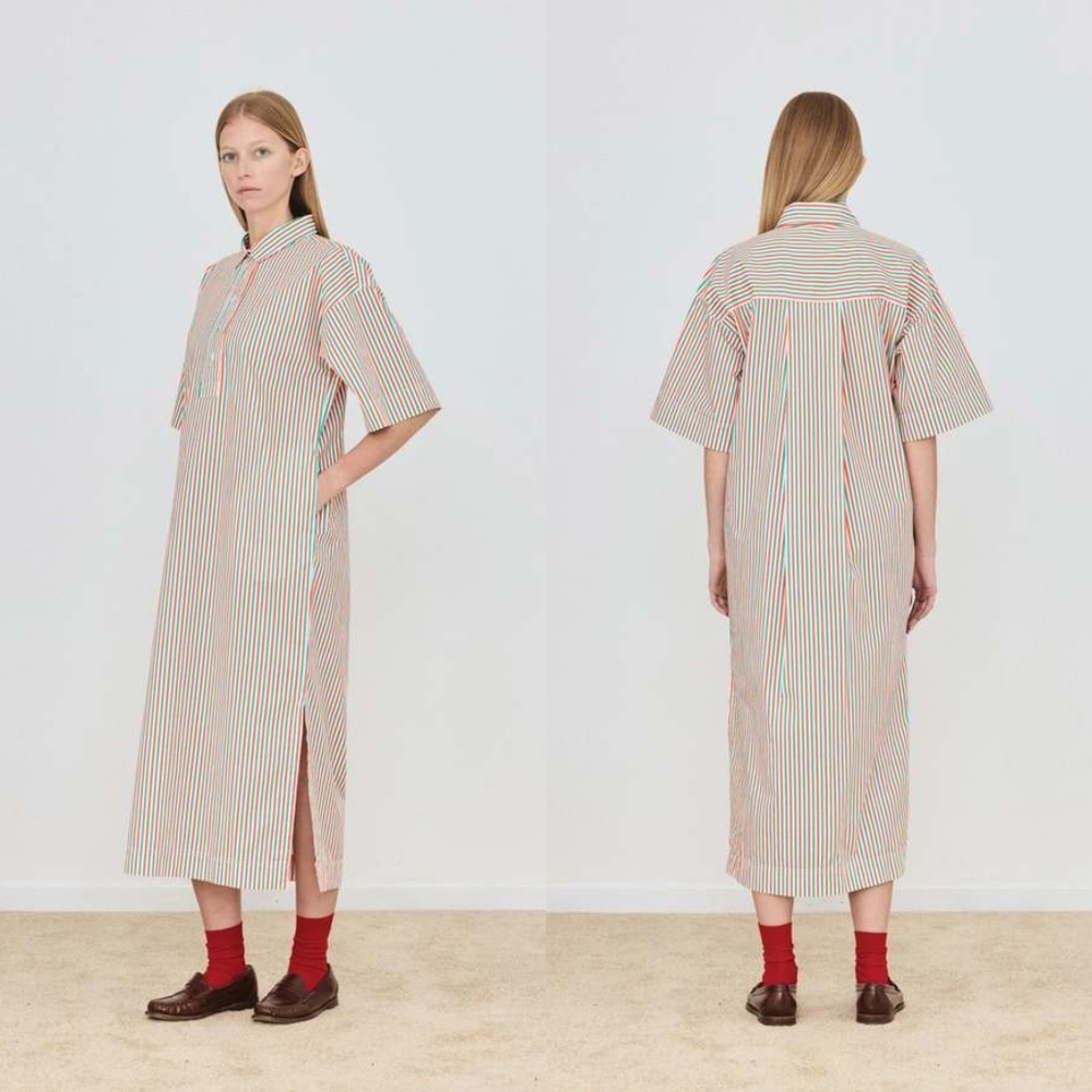 The Tiny Big Sister Striped Shirt Dress